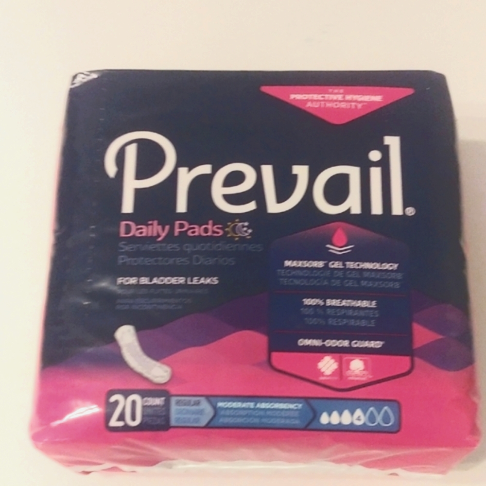 3 Pack Prevail Daily Pads For Bladder Control